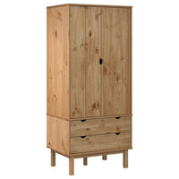 Armoire Enfant Pin Massif 2 Tiroirs | Cassiopée