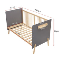Lit Bébé 70x140 en Sapin | Électre