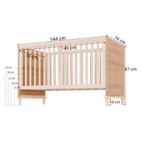 Lit Bébé 70x140 à Barreaux Réglable | Maïa