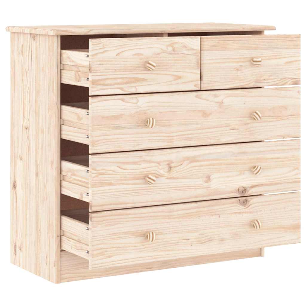 Commode Enfant 5 Tiroirs Pin Massif | Deneb