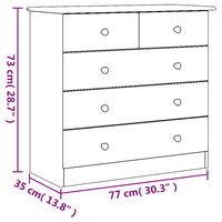 Commode Enfant 5 Tiroirs Pin Massif | Deneb