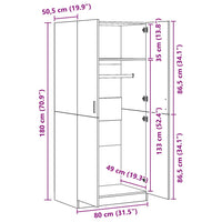 Armoire Enfant 2 Portes avec Penderie | Orion
