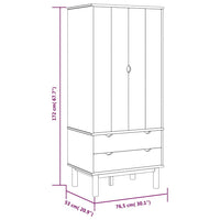 Armoire Enfant Pin Massif 2 Tiroirs | Cassiopée