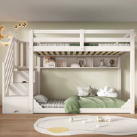 Lit Superposé Blanc Décor Nuage | Pégase