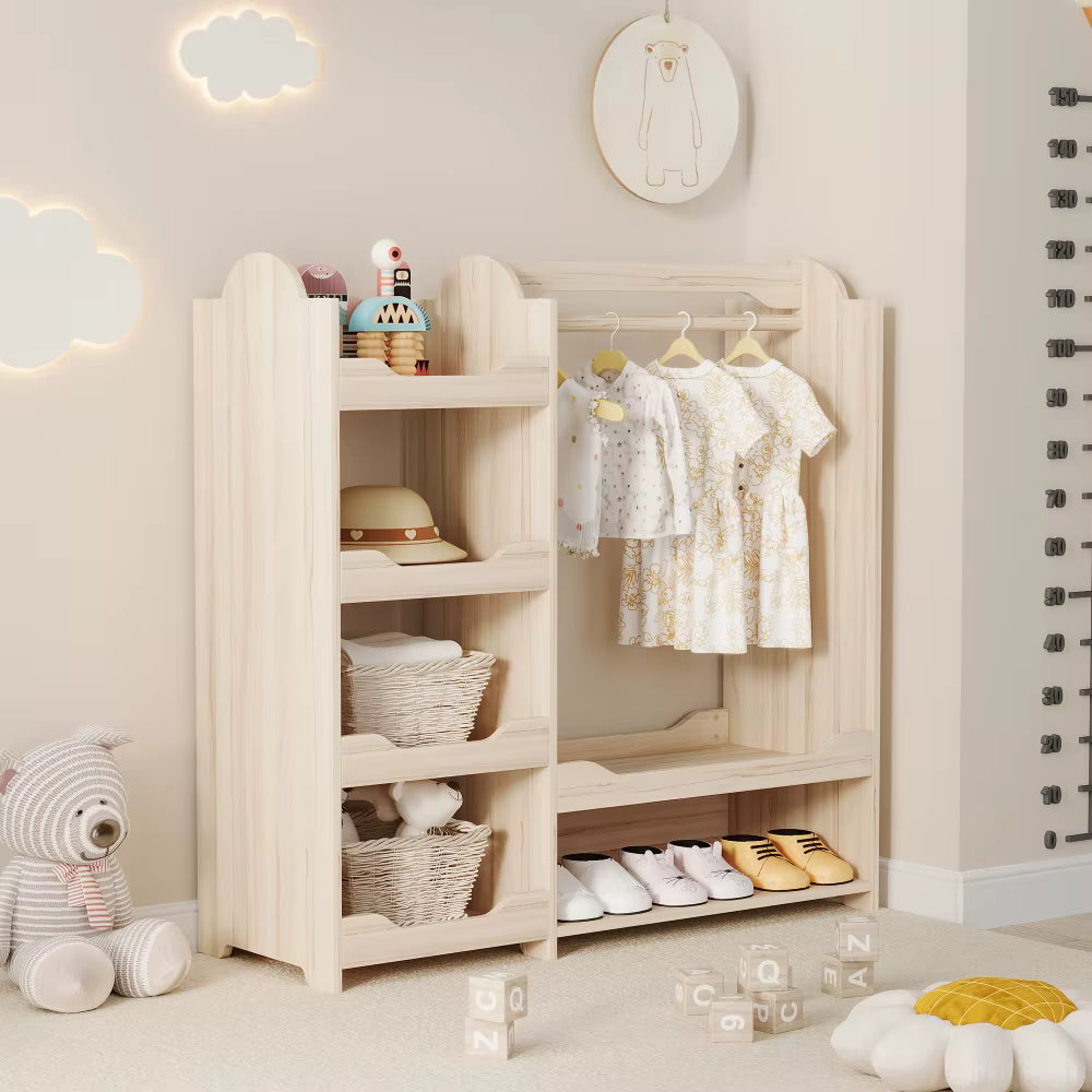 Armoire Enfant Bois 4 étagères | Atlas