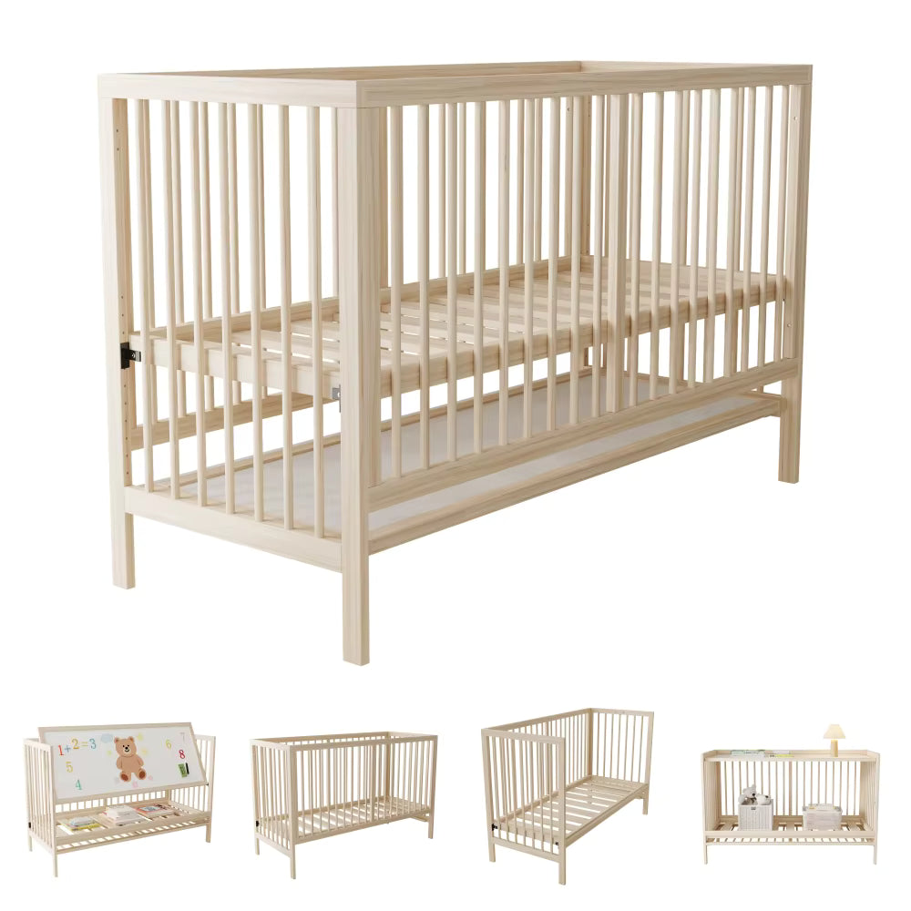 Lit Bébé à Barreaux en Bois | Mira