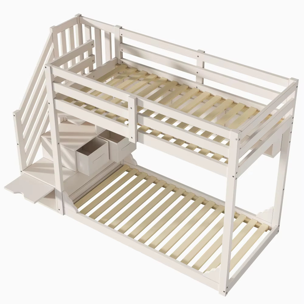Lit Superposé Blanc Décor Nuage | Pégase