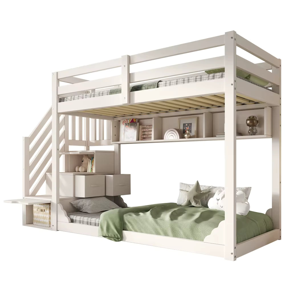 Lit Superposé Blanc Décor Nuage | Pégase
