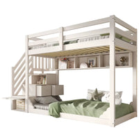 Lit Superposé Blanc Décor Nuage | Pégase